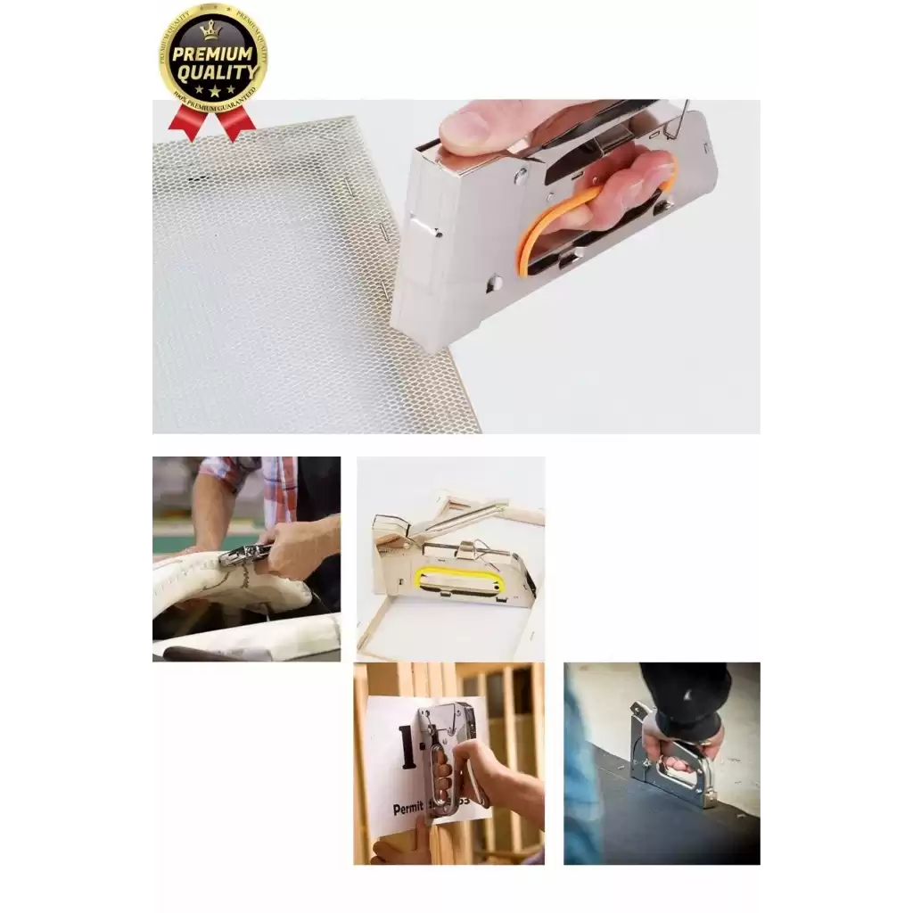 Çok Amaçlı Pratik Dekorasyon Hobi Koltuk Döşeme Çakma Mobilya Ahşap Çerçeve Manuel Zımba Tabancası
