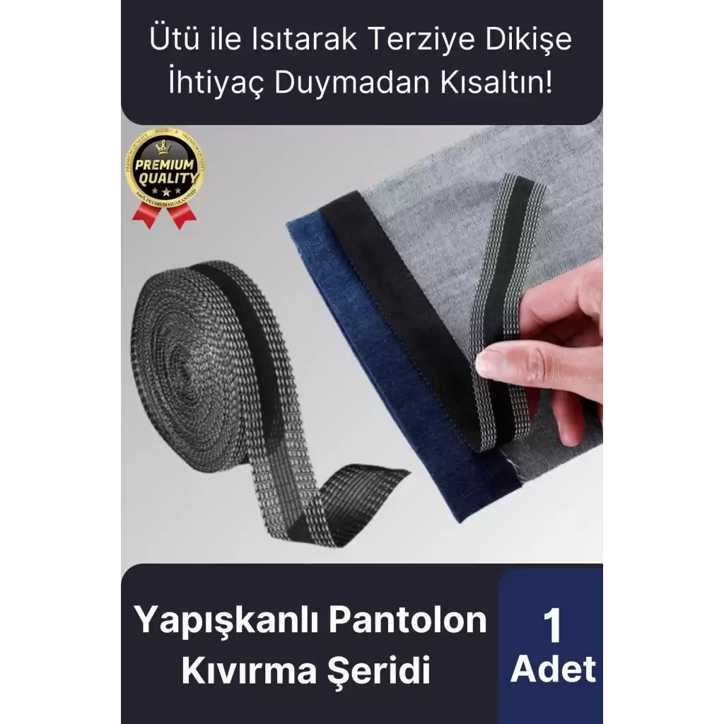 Dayanıklı Güçlü Polyester Esnek Kendinden Yapışkanlı Pantolon Kumaş Kıvırma Yapıştırma Bandı Şeridi