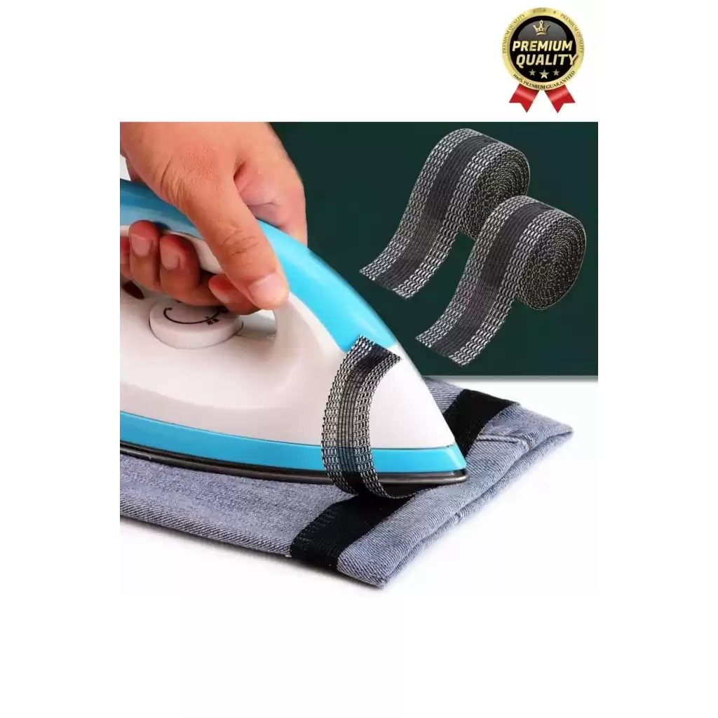 Dayanıklı Polyester Esnek Kendinden Yapışkanlı Pantolon Kumaş Kıvırma Yapıştırma Bandı Şeridi-2 Adet