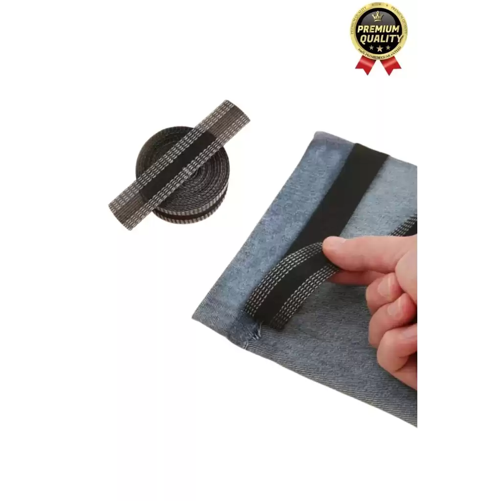 Dayanıklı Polyester Esnek Kendinden Yapışkanlı Pantolon Kumaş Kıvırma Yapıştırma Bandı Şeridi-5 Adet