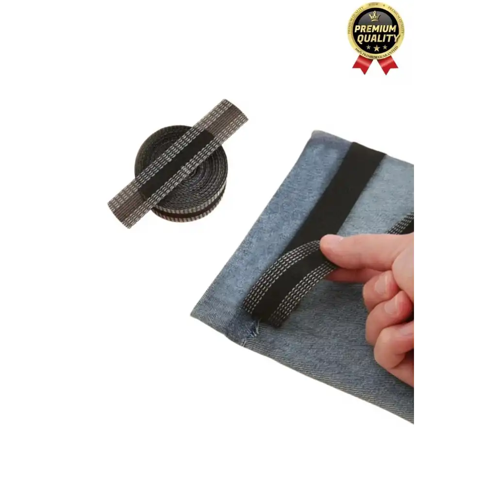 Dayanıklı Polyester Esnek Kendinden Yapışkanlı Pantolon Kumaş Kıvırma Yapıştırma Bandı Şeridi-3 Adet