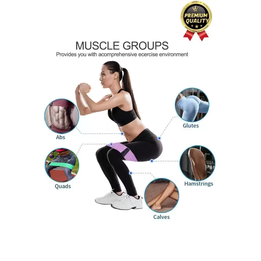 Dayanıklı Kaliteli Yumuşak Orta Sert Ebat 3lü Squat Pilates Fitness Spor Egzersiz Direnç Bandı Seti