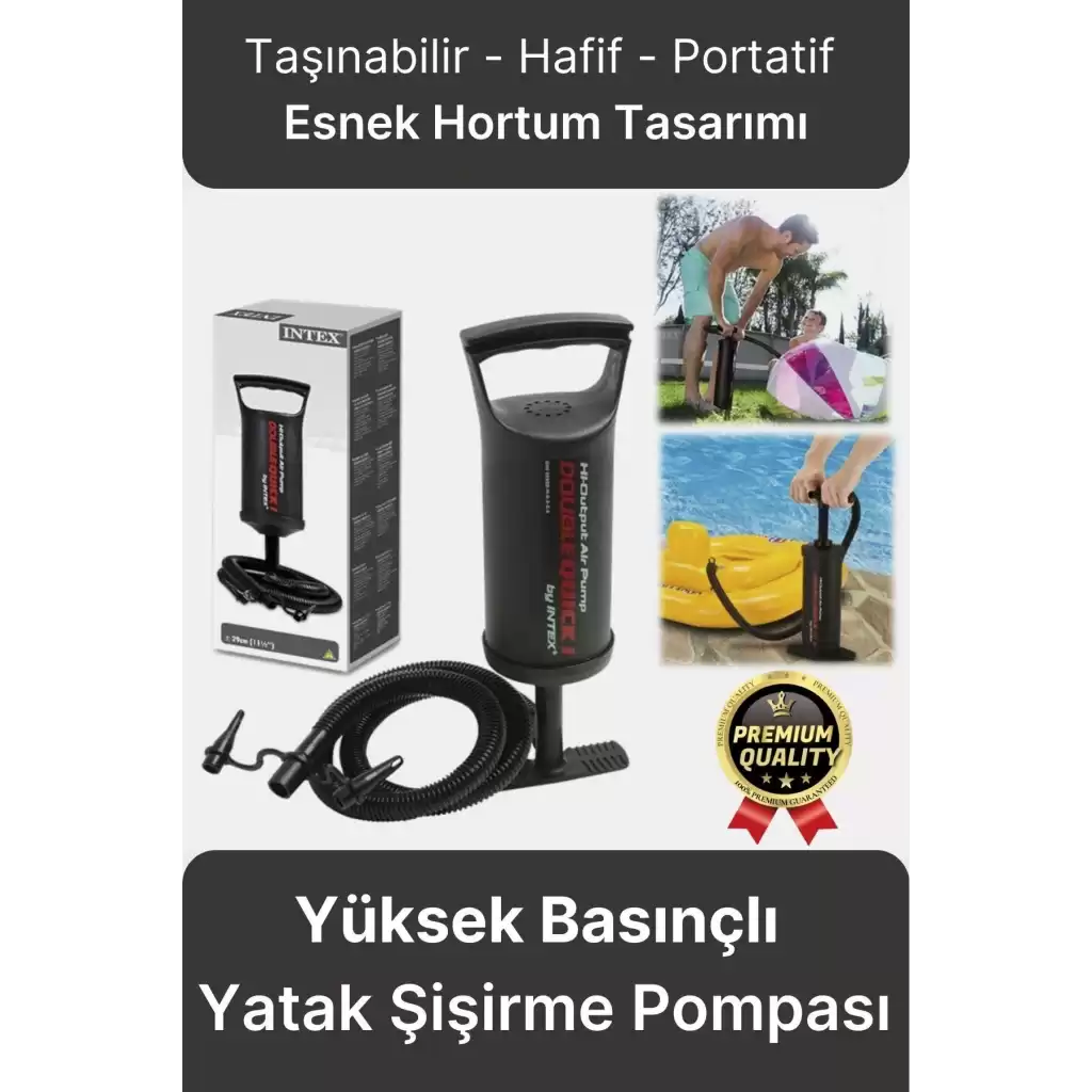 Çok Amaçlı Taşınabilir Hafif Portatif Yüksek Basınçlı Şişme Yatak Havuz Şişirme Manuel El Pompası