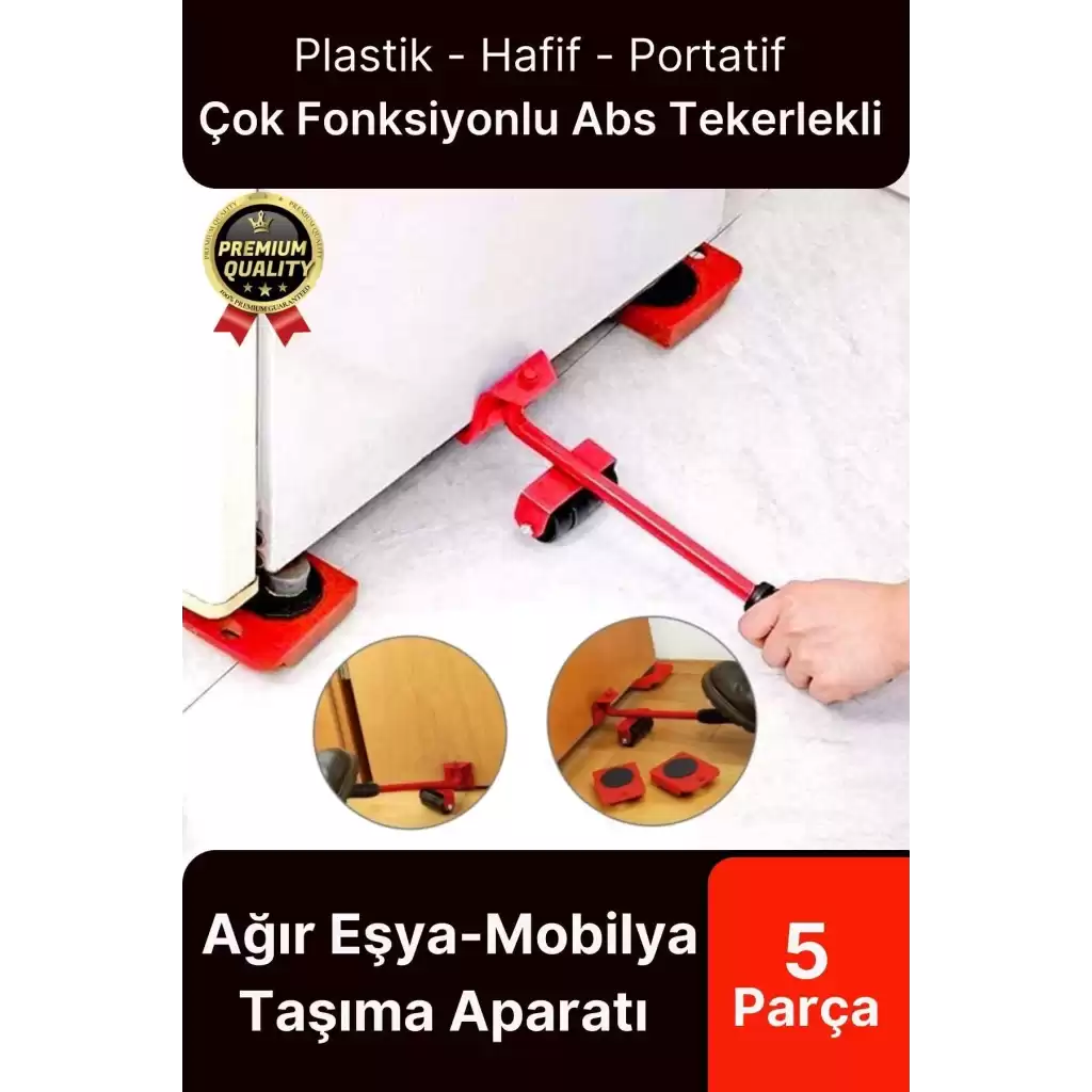 Çok Fonksiyonlu Abs Tekerlekli Ağır Beyaz Eşya Mobilya Krikolu Taşıma Kaydırma Aleti Aparatı Seti