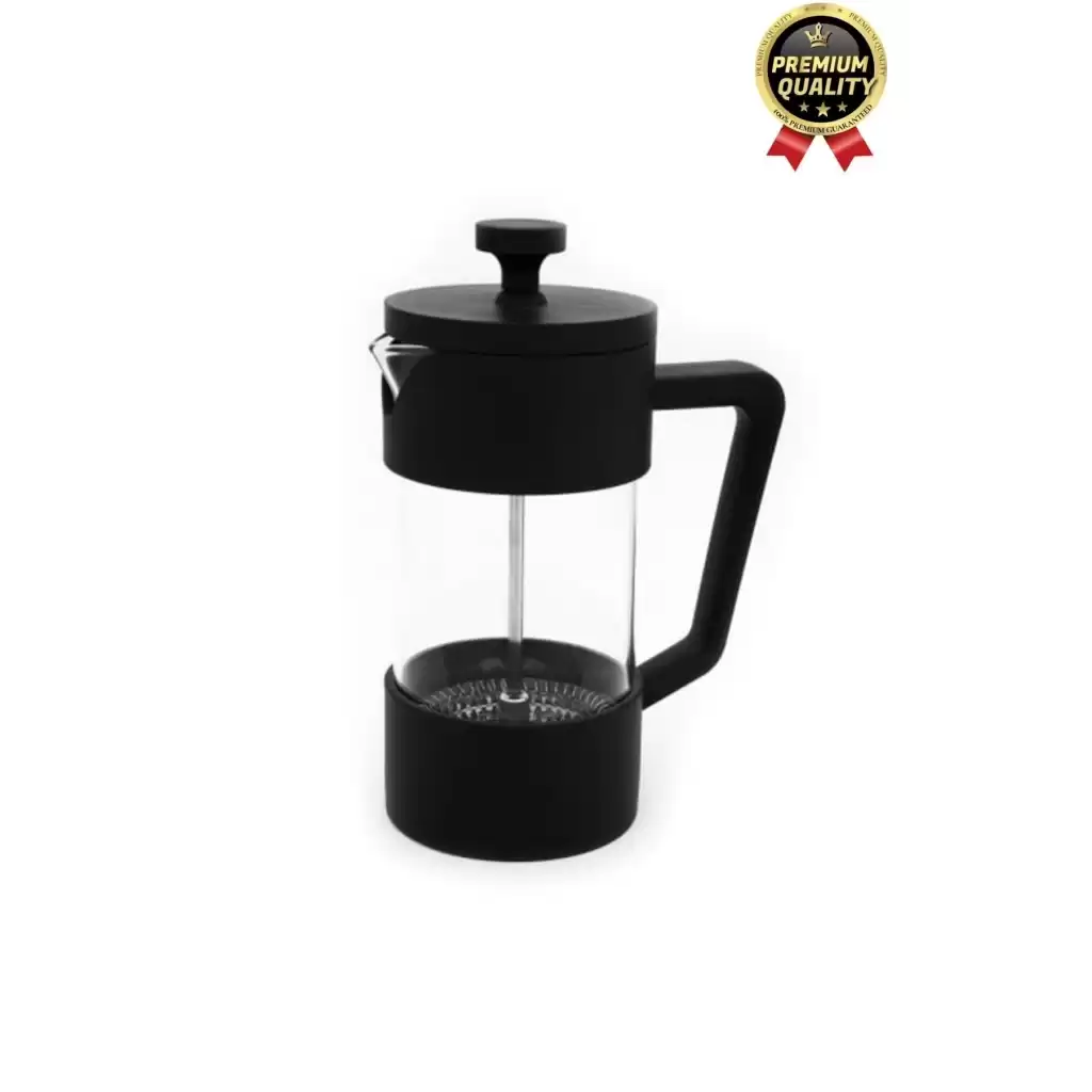 Premium Kalite Dayanıklı Isıyı Koruyan Filtre Kahve Bitki Çayı Demleme Siyah French Press 200 ml