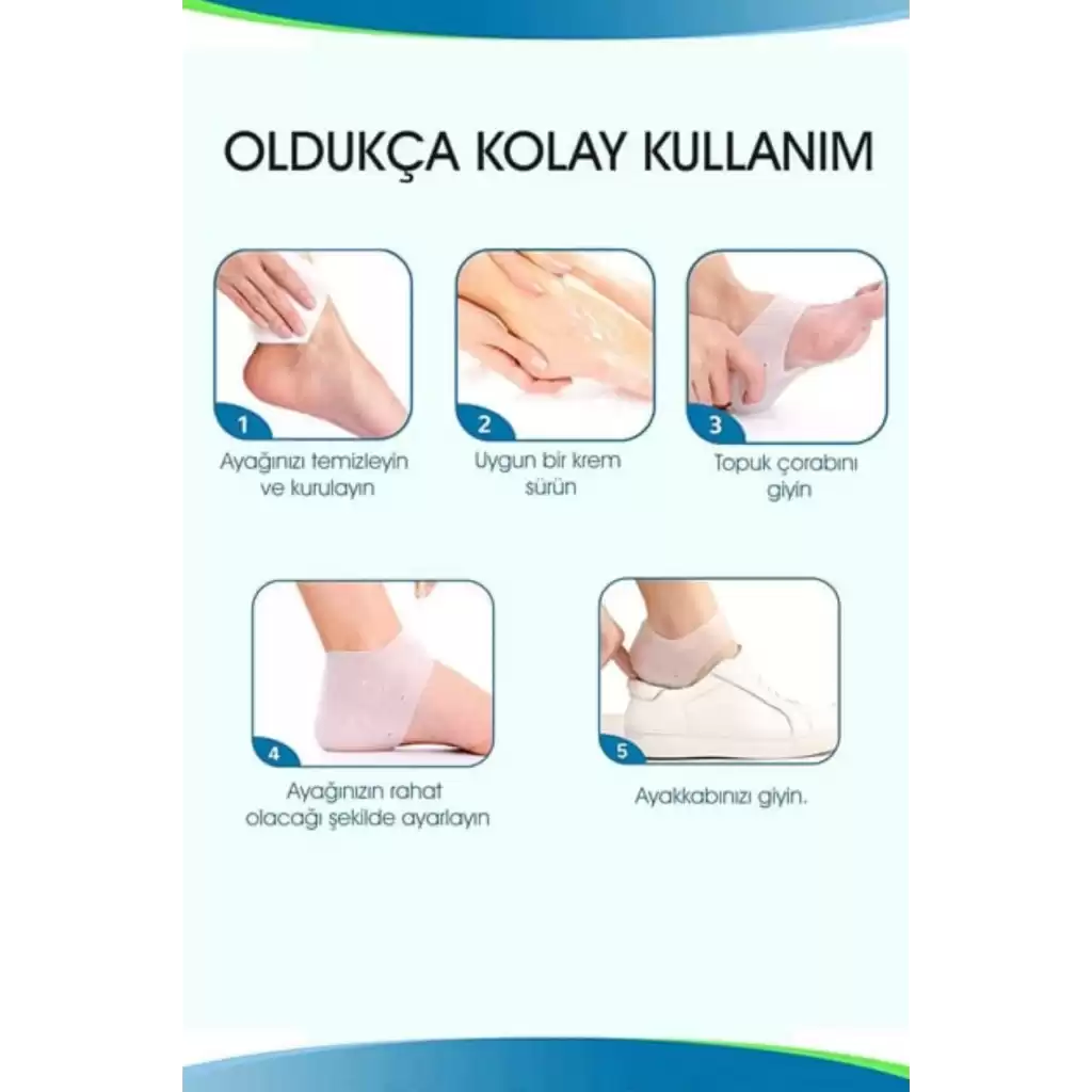 Ultra Rahat Çatlak Nasır Diken Esnek Silikon Tabanlık Gömlek Topuk Çorabı Koruyucu Bunyon 1 Çift
