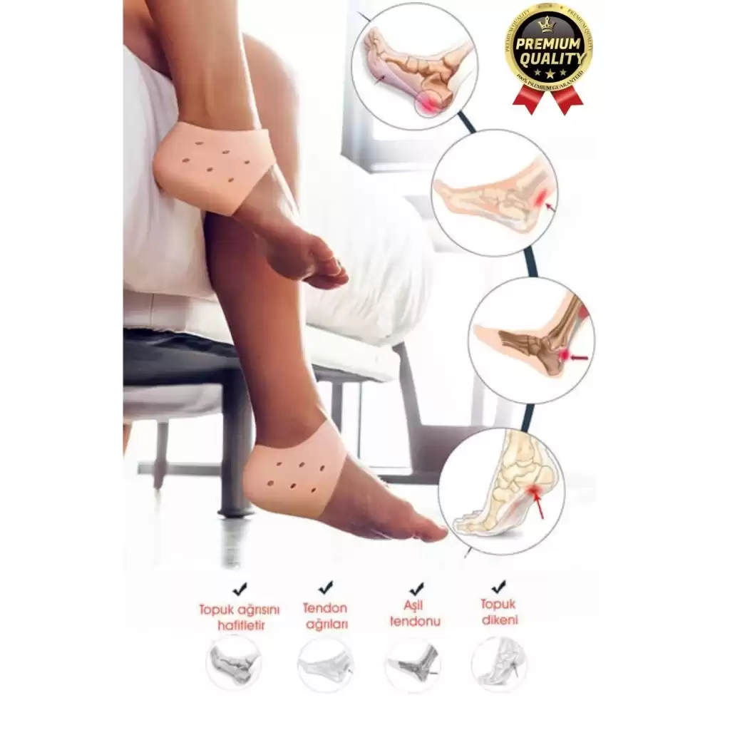 Ultra Rahat Çatlak Nasır Diken Esnek Silikon Tabanlık Gömlek Topuk Çorabı Koruyucu Bunyon 1 Çift