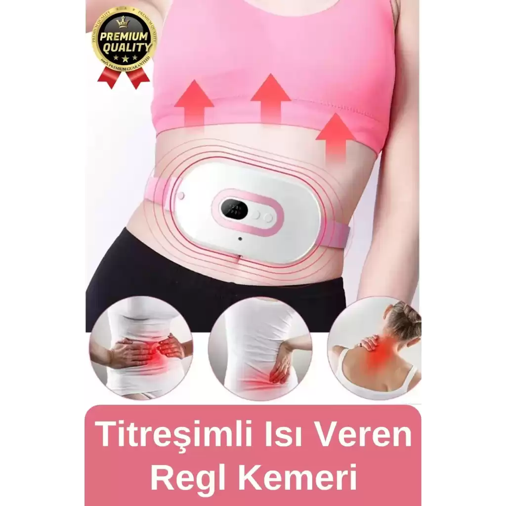 Kadınlar İçin Titreşimli Isı Veren Ağrı Azaltan Sıcak Tutan Dijital Özel Gün Regl Adet Bel Kemeri