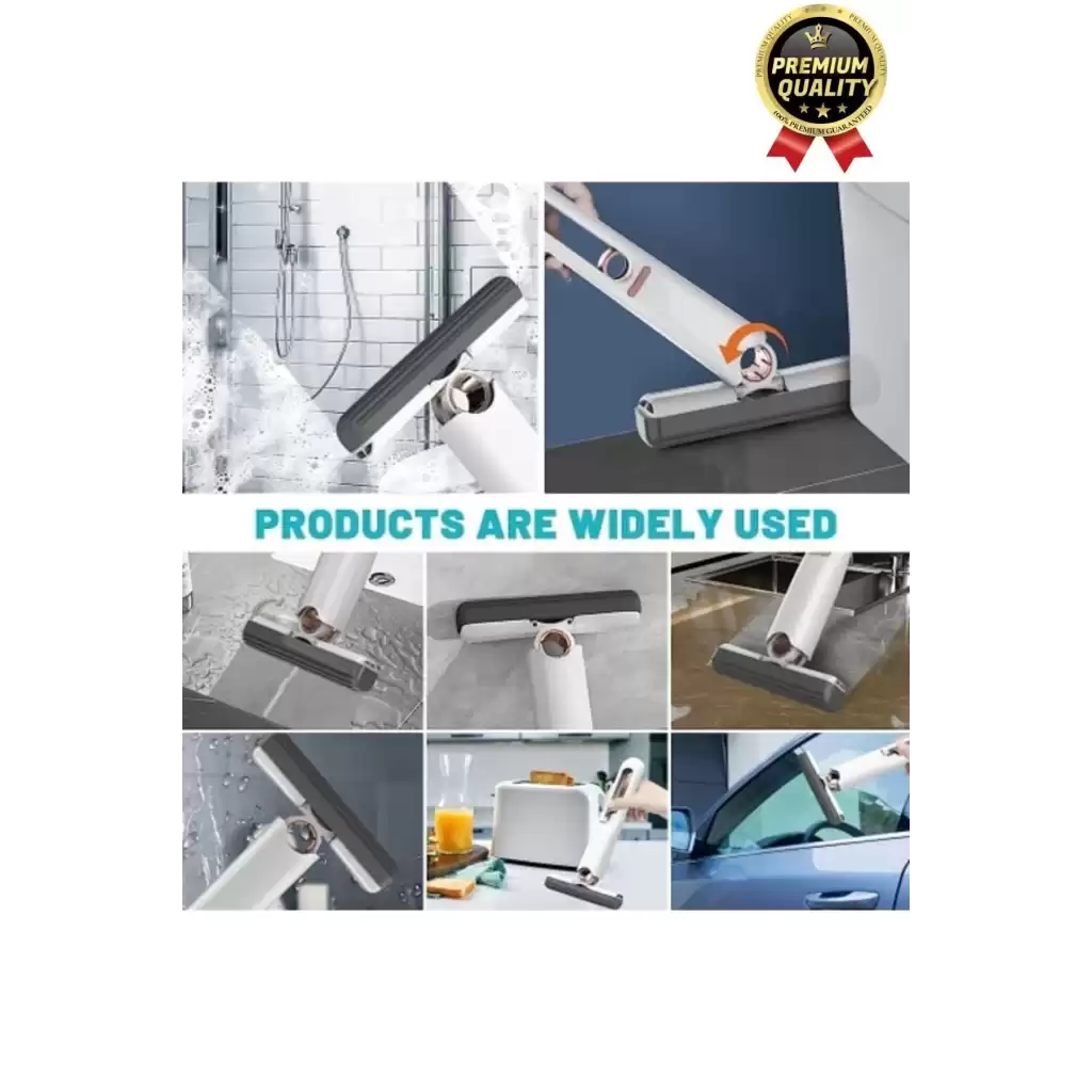 Çok Amaçlı Taşınabilir Pratik Sıkmalı Sünger Oto Tezgah Banyo Mutfak Cam Temizleme Silme Çekpas Mop