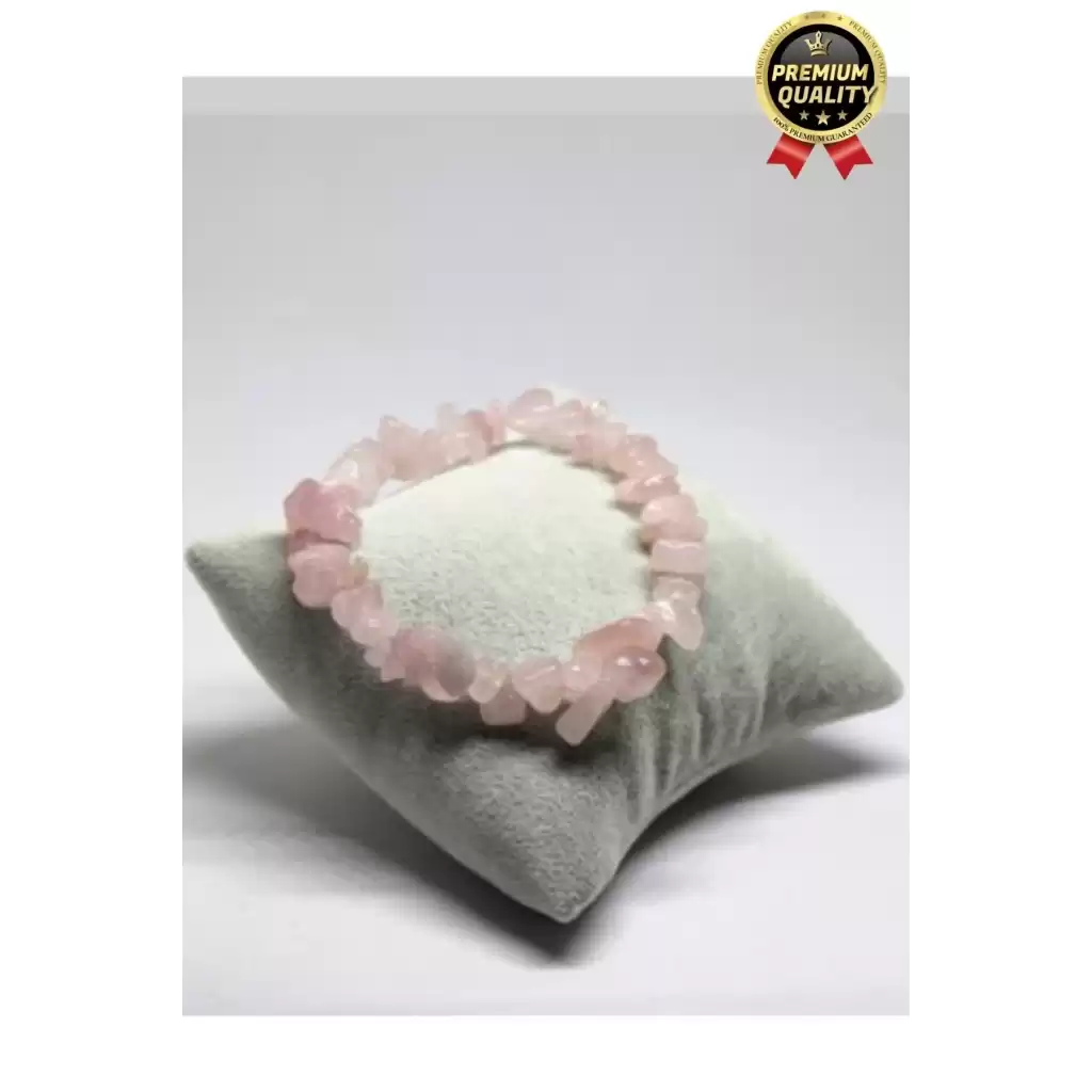 Özel Üretim Enerji Yükselten Esnek Ip Yengeç Burcu Gerçek Pembe Kuvars Doğal Taş Unisex Bileklik