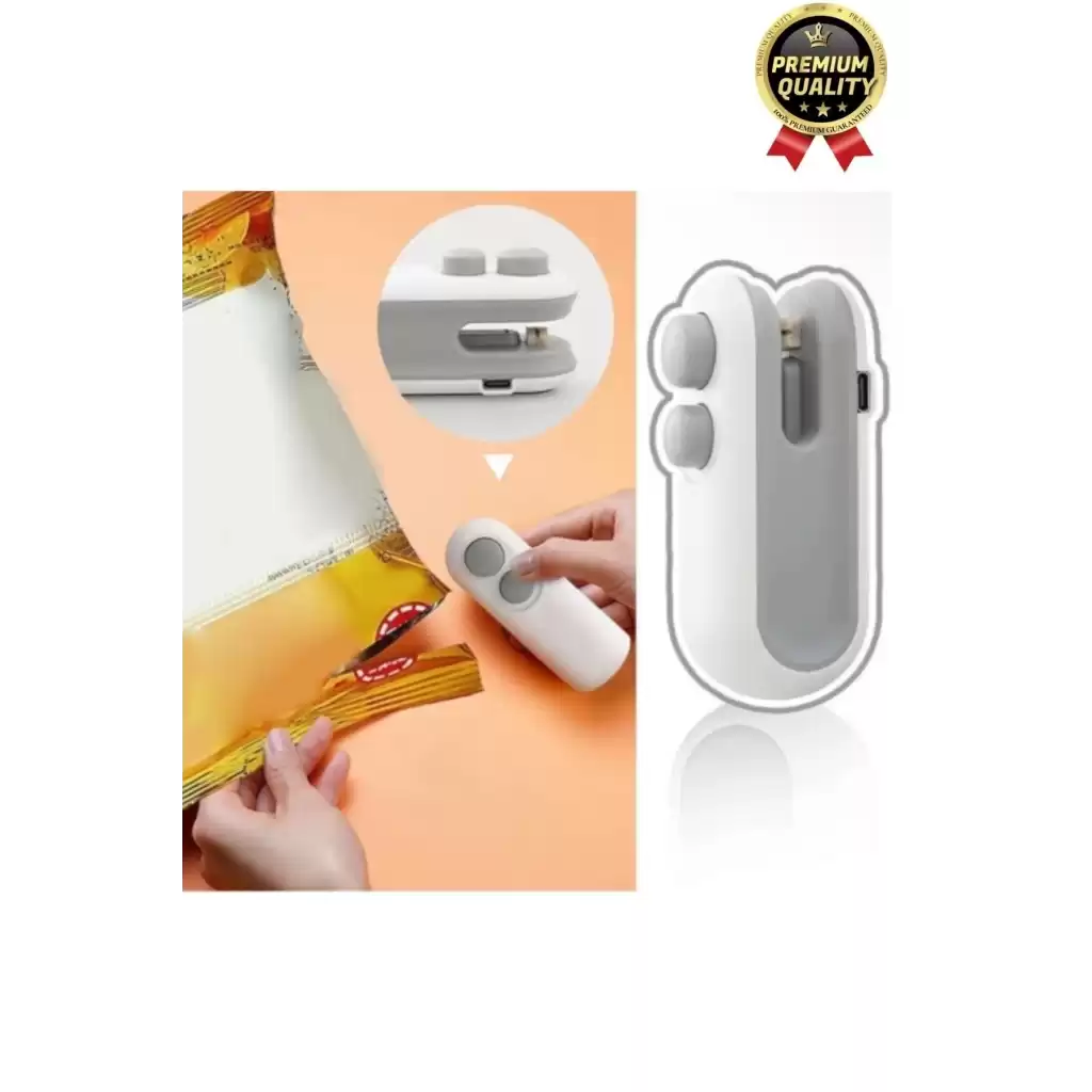 Çok Fonksiyonlu Isıya Gerek Duymayan 400mAh Şarj Edilir Mini Poşet Ambalaj Ağzı Kapatıcı Ve Kesici