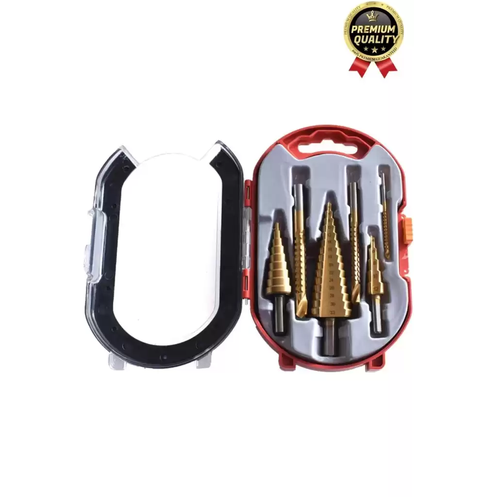 Çok Fonksiyonlu Çift Yiv Sistemli Kademeli Çatlatmadan Kesim Matkap Ucu Sac Delme 6 Parça Panç Seti
