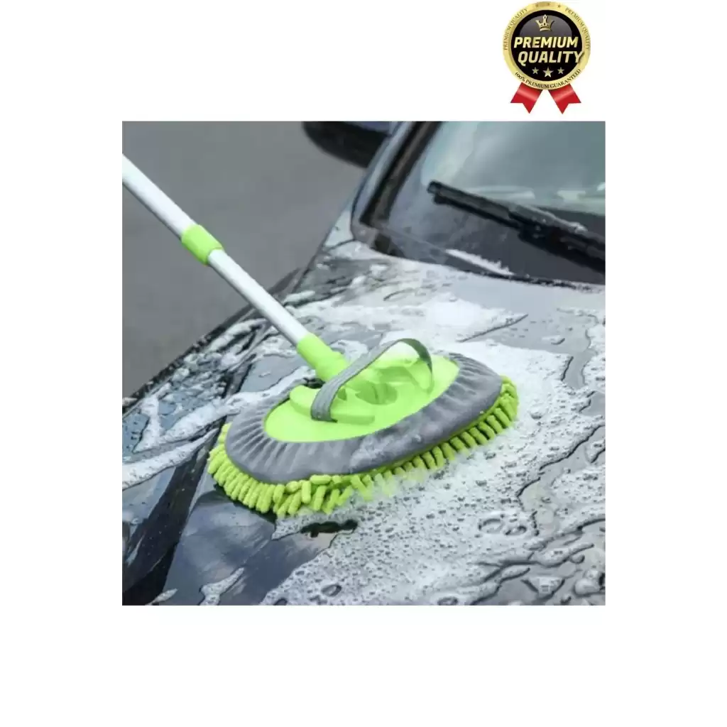 Çok Fonksiyonlu 180 Derece Dönen Mikrofiber Mop Çizmez Araba Otomobil Yıkama Uzun Sopalı Fırça Seti
