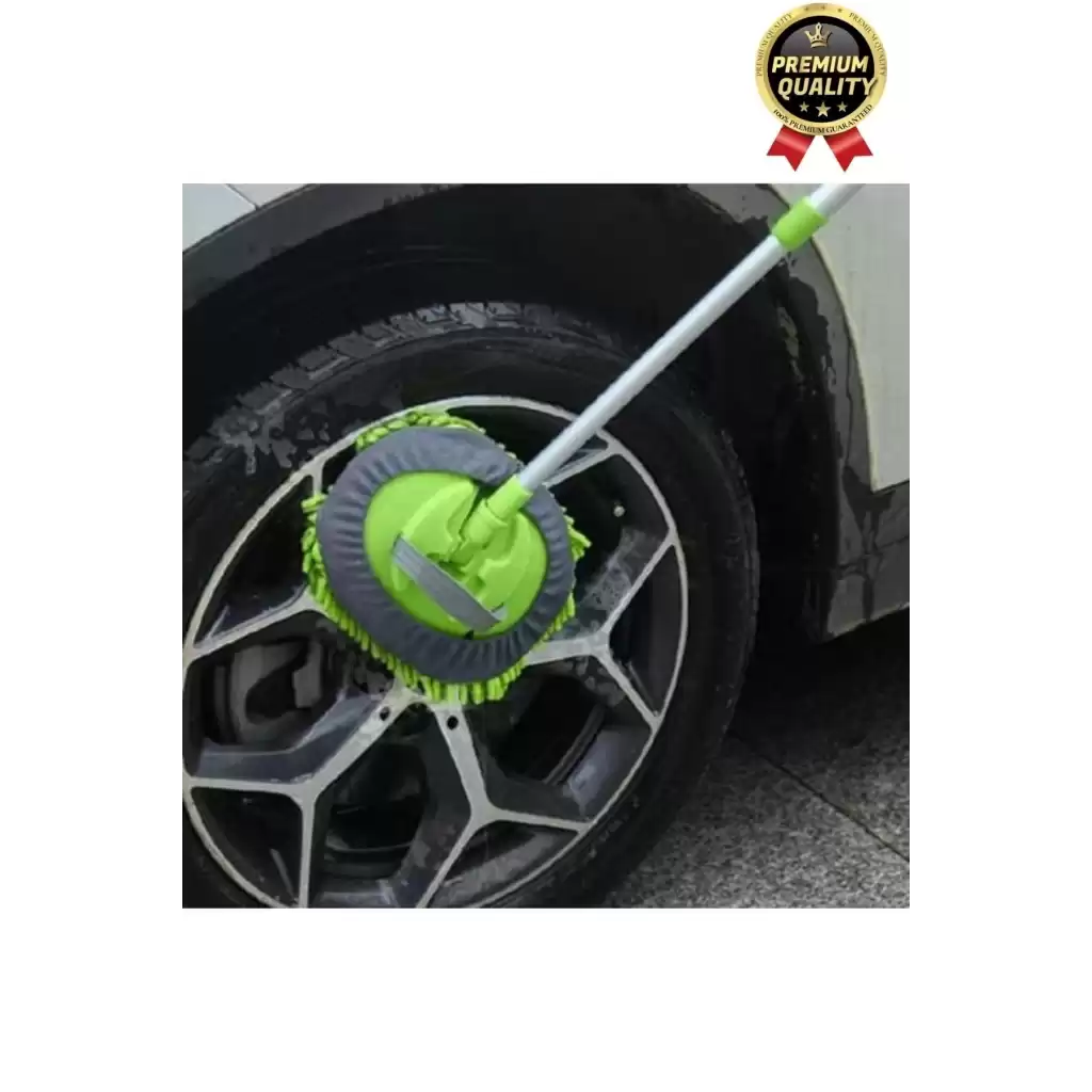 Çok Fonksiyonlu 180 Derece Dönen Mikrofiber Mop Çizmez Araba Otomobil Yıkama Uzun Sopalı Fırça Seti