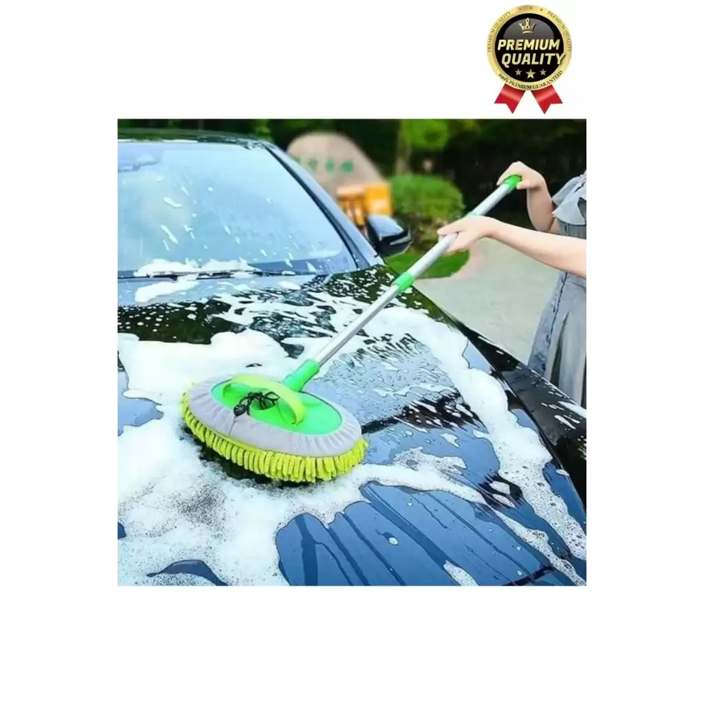 Çok Fonksiyonlu 180 Derece Dönen Mikrofiber Mop Çizmez Araba Otomobil Yıkama Uzun Sopalı Fırça Seti