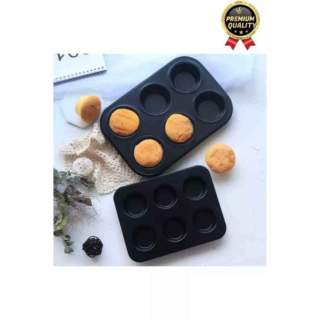 Çok Amaçlı Mutfak Yüksek Isıya Dayanıklı Yıkanabilir Yanmaz Yapışmaz 6’lı Kek Muffin Cupcake Kalıbı