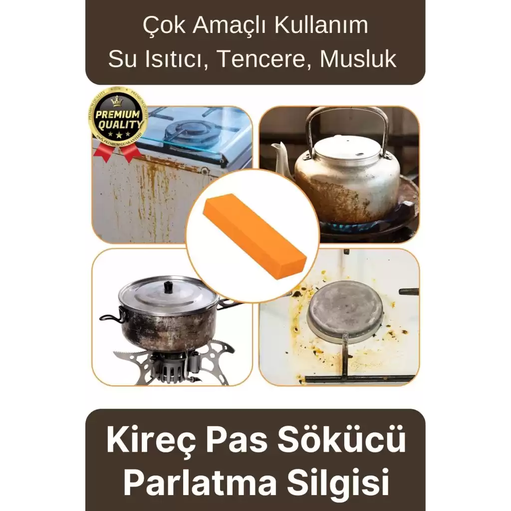 Çok Amaçlı Su Isıtıcı Tencere Musluk Lavabo Kireç Pas Leke Kir Temizleme Sökücü Parlatma Silgisi