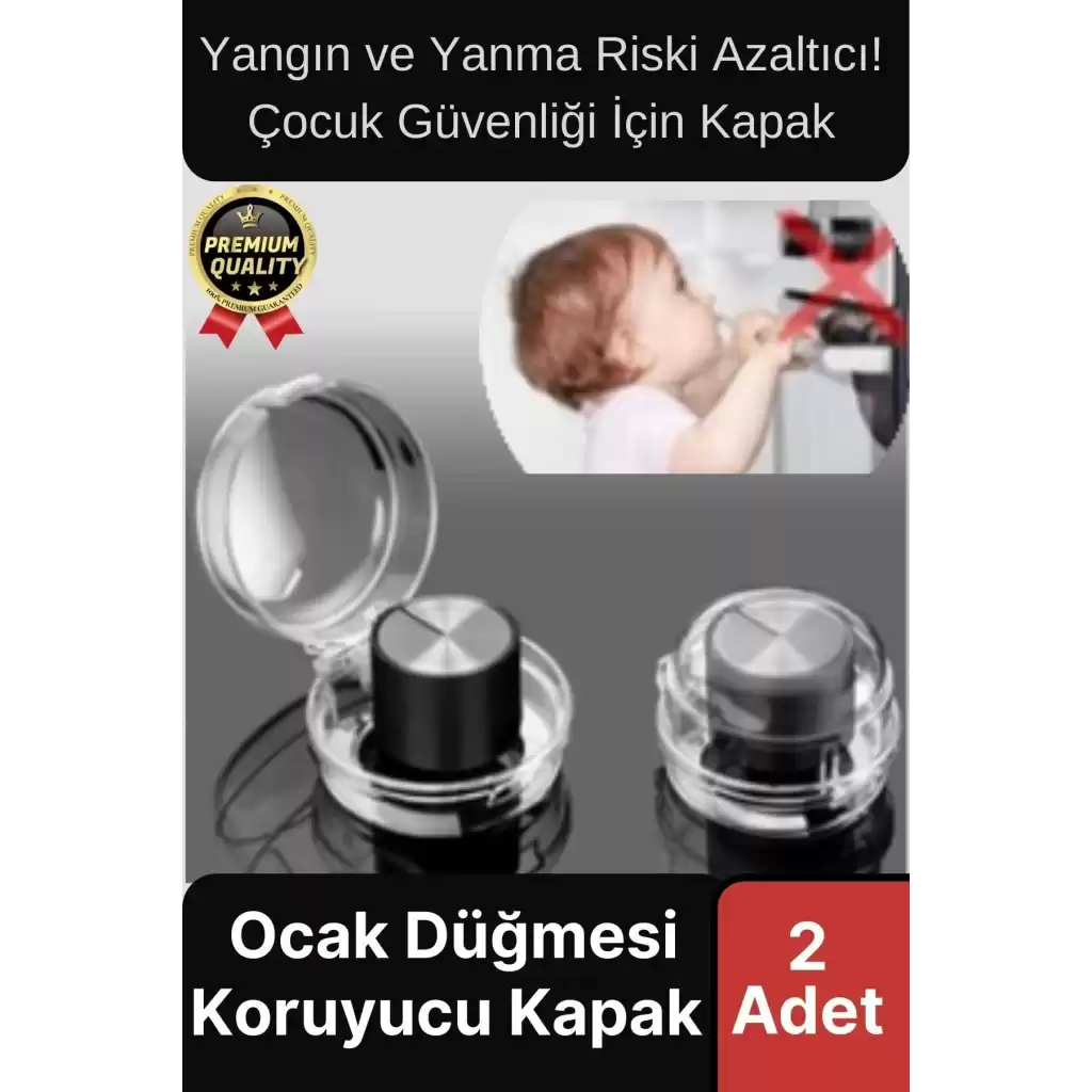 Özel Üretim Pratik Yangın Yanma Önleyici Çocuk Güvenlik Fırın Gaz Ocak Düğmesi Koruyucu Kapak 2 Adet