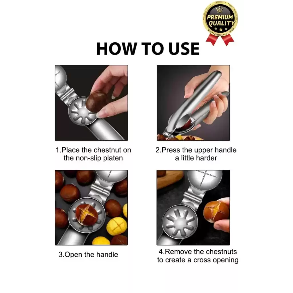 Çok Fonksiyonlu Ergonomik Kaymaz Paslanmaz Çelik Kabuk Kırma Açma Aleti Metal Kestane Çizici Pense
