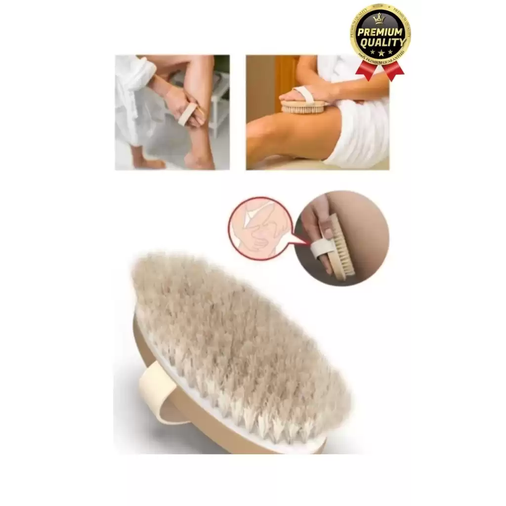 Yeni Üretim Çatlak Giderici Selülit Önleyici %100 Doğal At Kılı Ahşap Banyo Fırçası Kuru Masaj Aleti