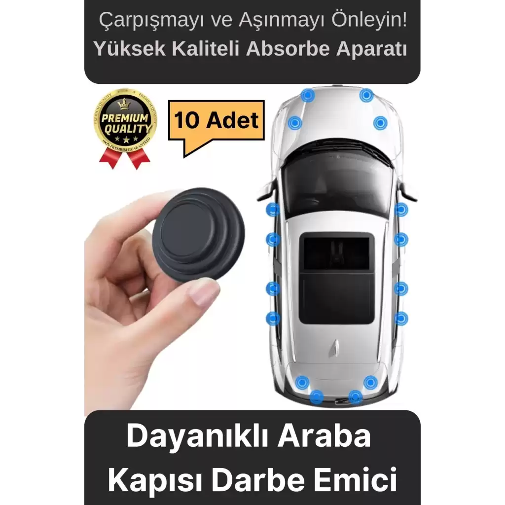 Yüksek Kalite Dayanıklı Çarpma Engelleyici Araba Oto Kapı Sesi Darbe Emici Absorbe Aparatı 10 Adet