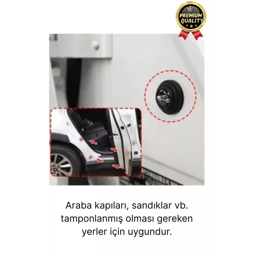 Yüksek Kalite Dayanıklı Çarpma Engelleyici Araba Oto Kapı Sesi Darbe Emici Absorbe Aparatı 10 Adet
