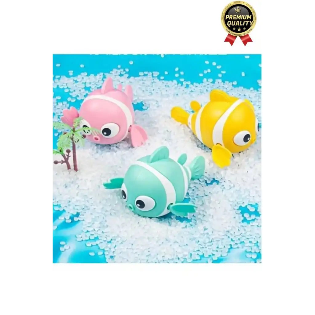 Özel Üretim Banyo Arkadaşı Eğlenceli Bebek Çocuk Renkli Oyuncak Kurmalı Yüzen Hareketli Banyo Balığı
