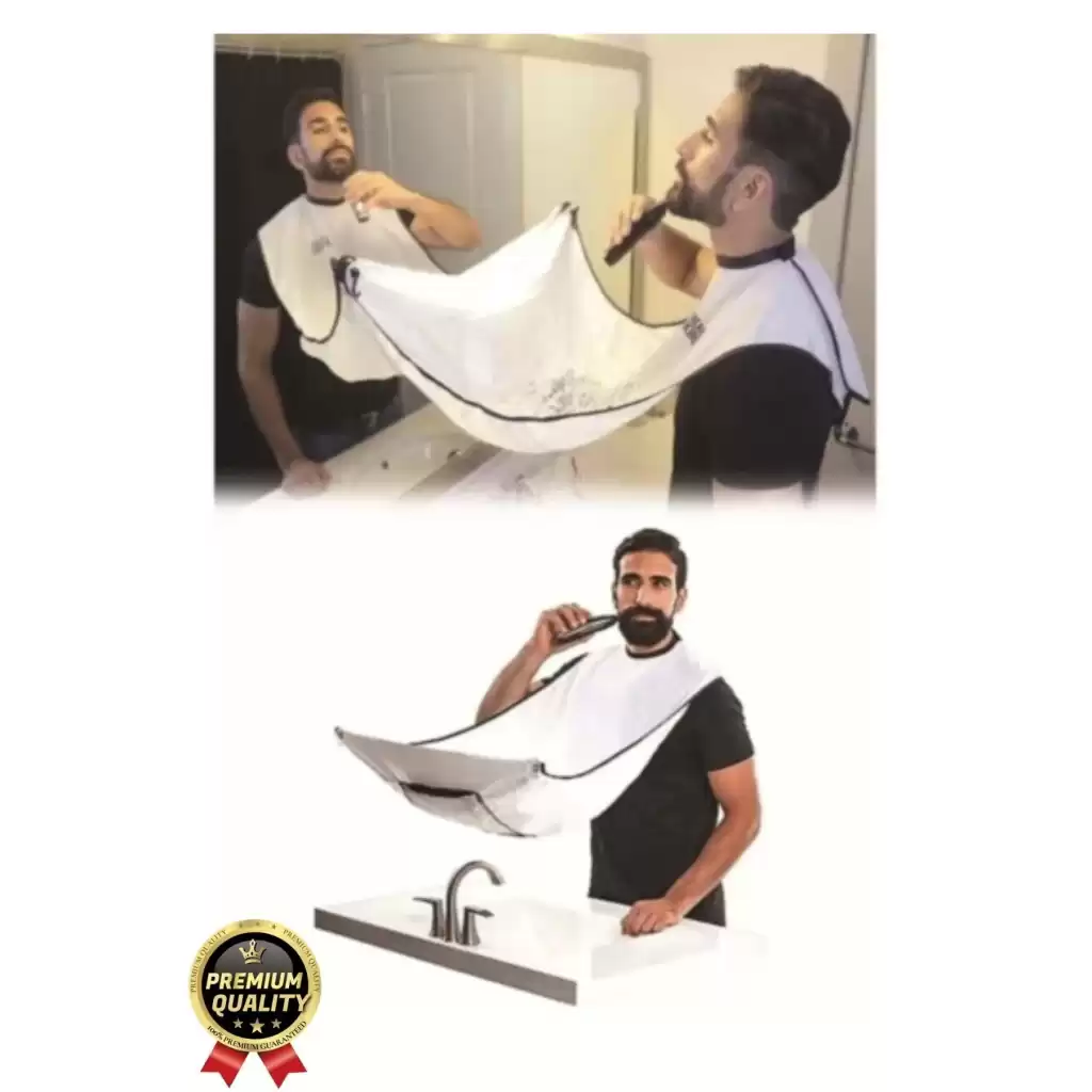 Pratik Hijyenik Vakumlu Aynaya Yapıştırma Aparatlı Beyaz Kesme Örtüsü Evde Saç Sakal Tıraş Önlüğü