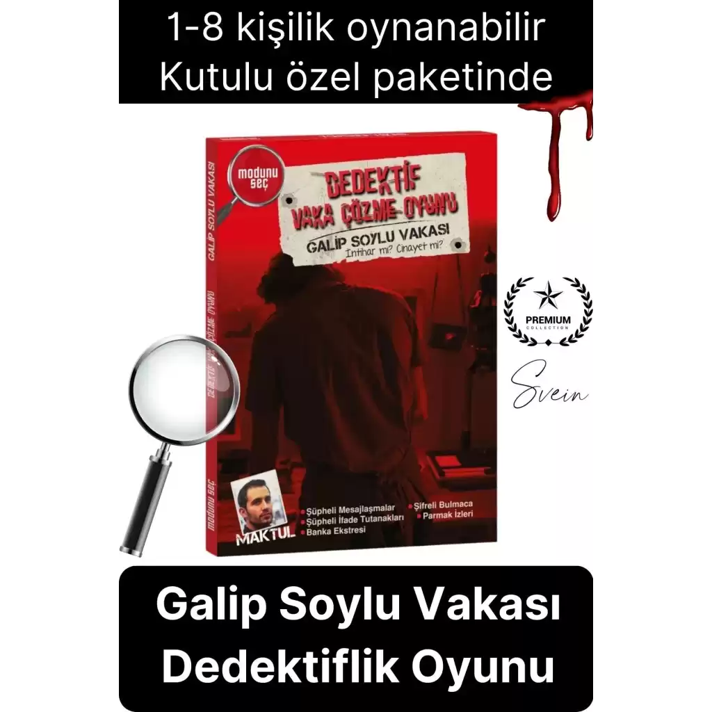 Yeni Seri Katil Kim Bulma Oyunu Kutulu Dedektif Vaka Çözme Grup Aktivitesi Galip Soylu Davası