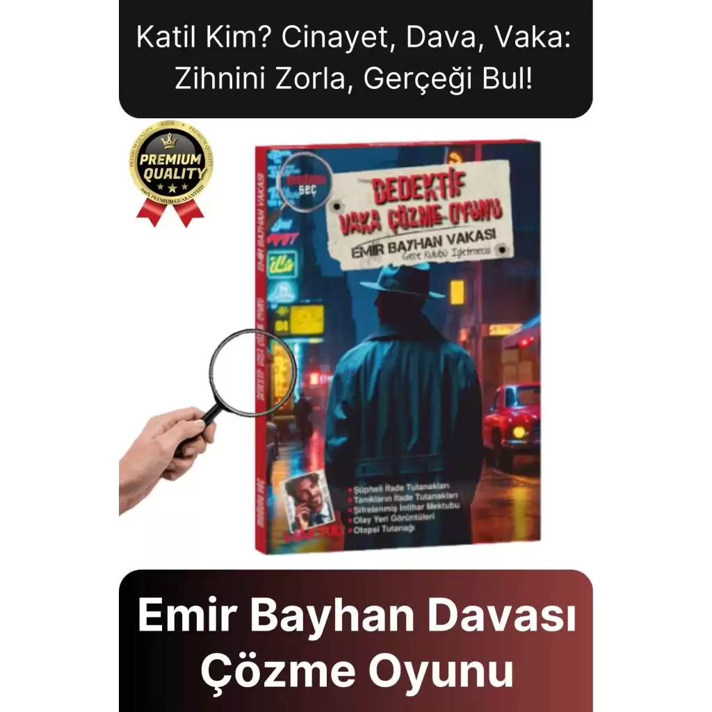 Premium Eğlenceli Kanlı Para Katil Kim Gizli Emir Bayhan Davası Dedektif Cinayet Vaka Çözme Oyunu