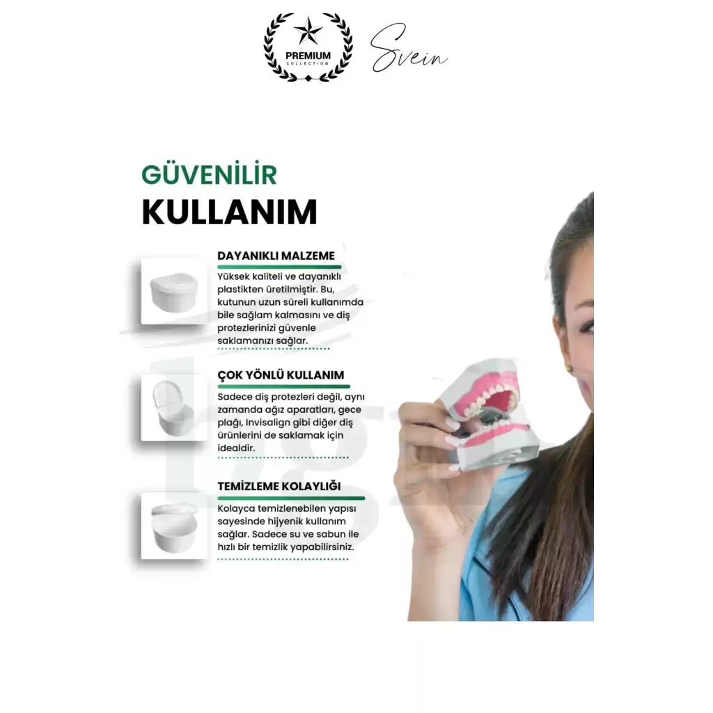 Yüksek Kalite Diş Protezi Saklama Kabı Kutusu Ortodondik Seyahat Ağız Koruyucu Taşınabilir Hijyenik