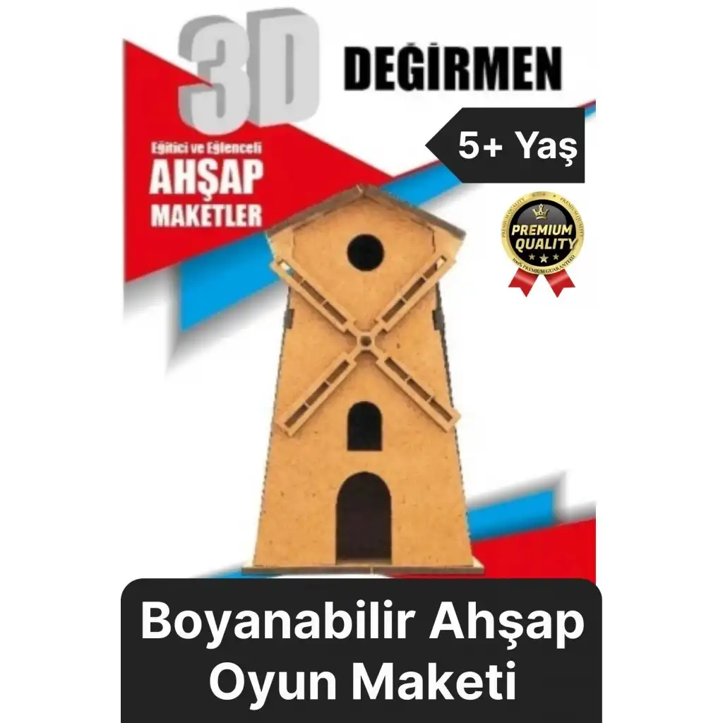 Premium Çocuk Eğitici Öğretici Zeka Geliştirici Boyanabilir 3 Boyutlu Demonte Ahşap Oyun Maketi