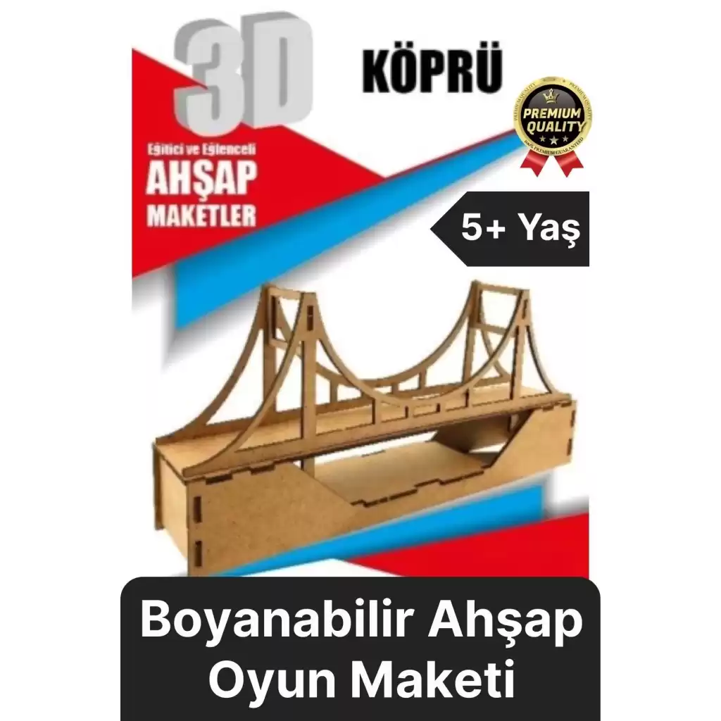 Premium Çocuk Eğitici Öğretici Zeka Geliştirici Boyanabilir 3 Boyutlu Demonte Ahşap Oyun Maketi
