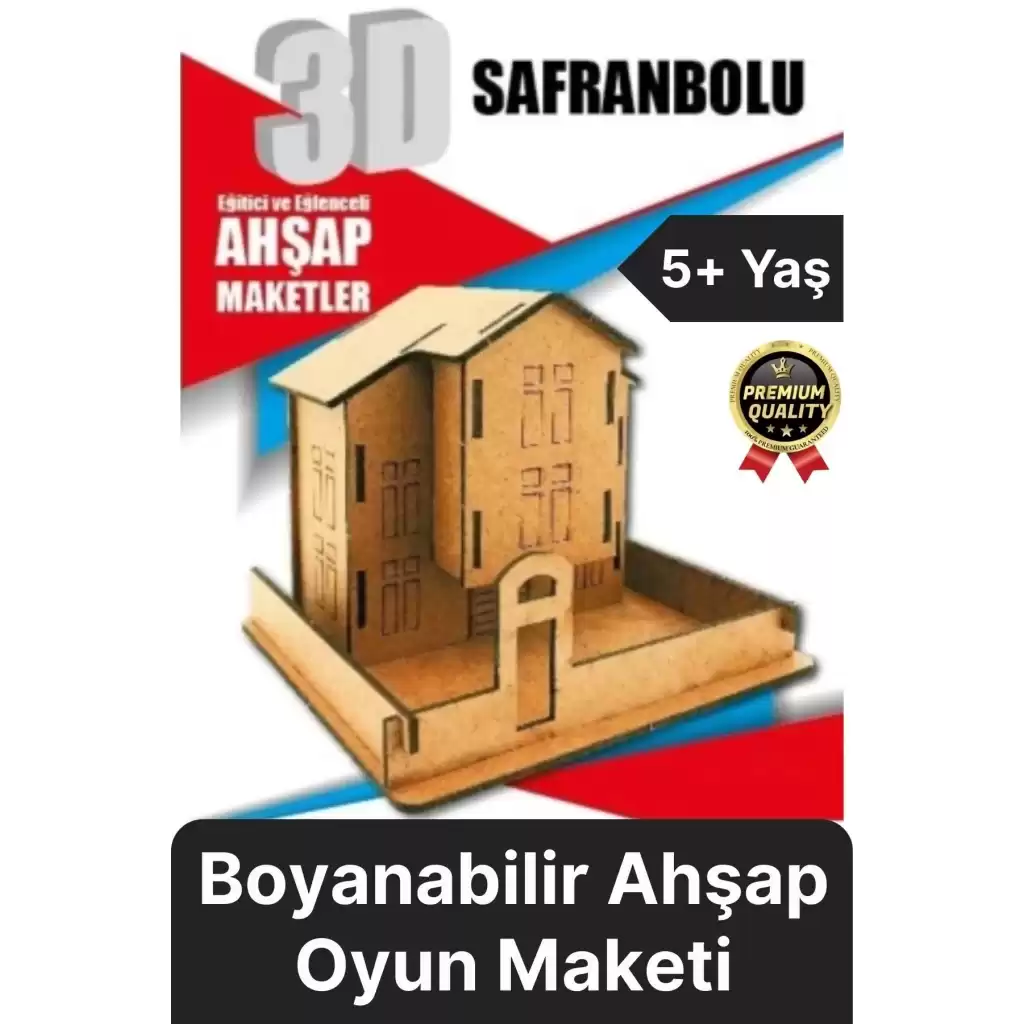 Premium Çocuk Eğitici Öğretici Zeka Geliştirici Boyanabilir 3 Boyutlu Demonte Ahşap Oyun Maketi