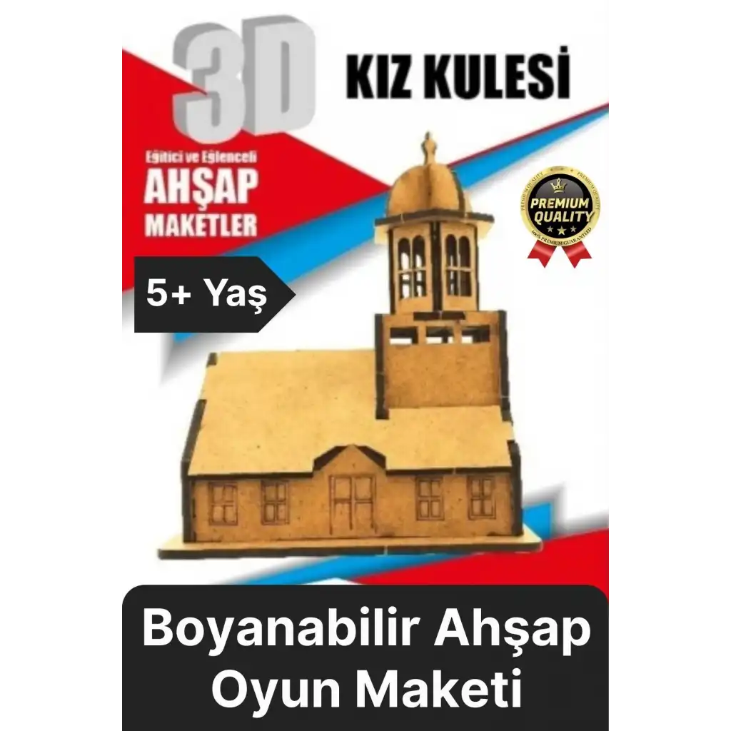 Premium Çocuk Eğitici Öğretici Zeka Geliştirici Boyanabilir 3 Boyutlu Demonte Ahşap Oyun Maketi
