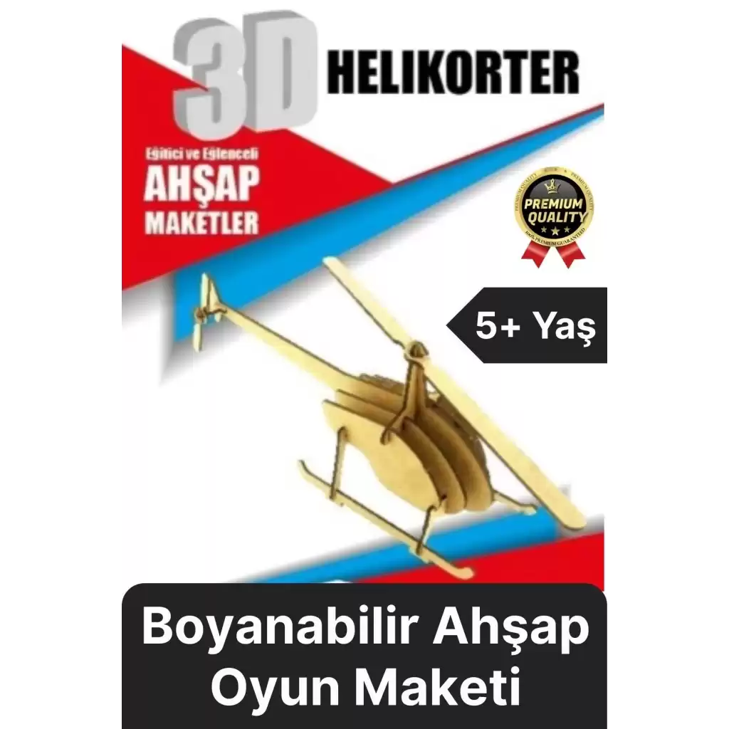 Premium Çocuk Eğitici Öğretici Zeka Geliştirici Boyanabilir 3 Boyutlu Demonte Ahşap Oyun Maketi