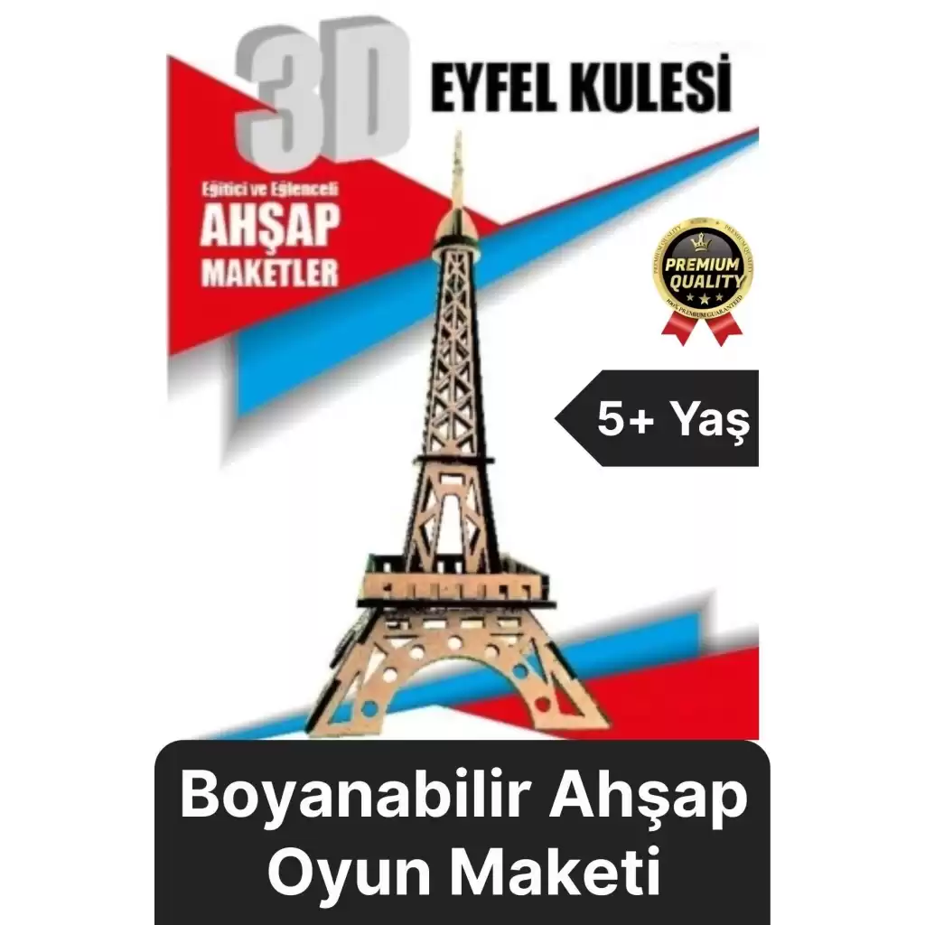 Premium Çocuk Eğitici Öğretici Zeka Geliştirici Boyanabilir 3 Boyutlu Demonte Ahşap Oyun Maketi