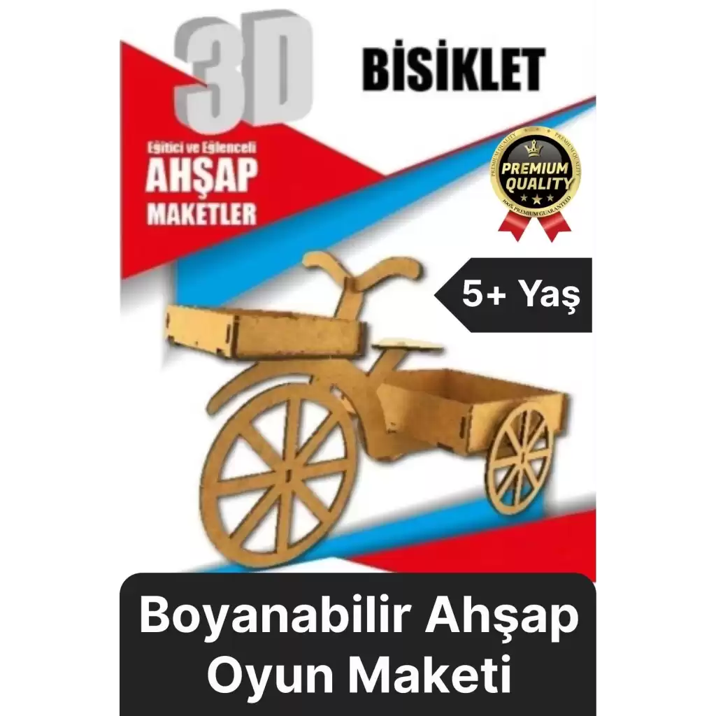 Premium Çocuk Eğitici Öğretici Zeka Geliştirici Boyanabilir 3 Boyutlu Demonte Ahşap Oyun Maketi