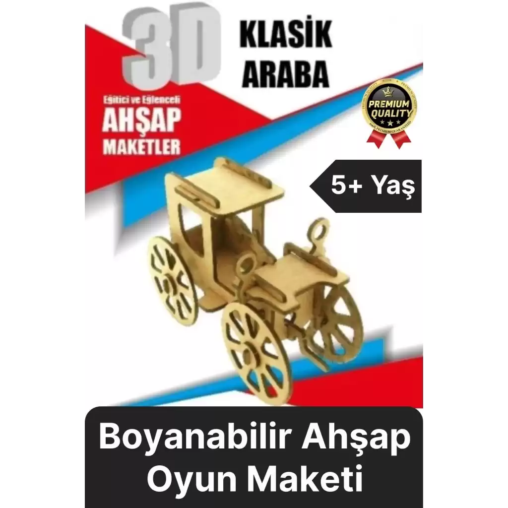 Premium Çocuk Eğitici Öğretici Zeka Geliştirici Boyanabilir 3 Boyutlu Demonte Ahşap Oyun Maketi