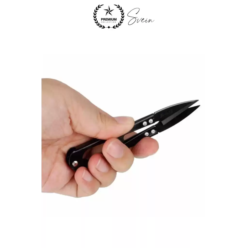 Paslanmaz Çelik Yaylı Balıkçı İp Kesme Makası Dış Mekan Hobi Makası Keskin Budama İlik Açıcı
