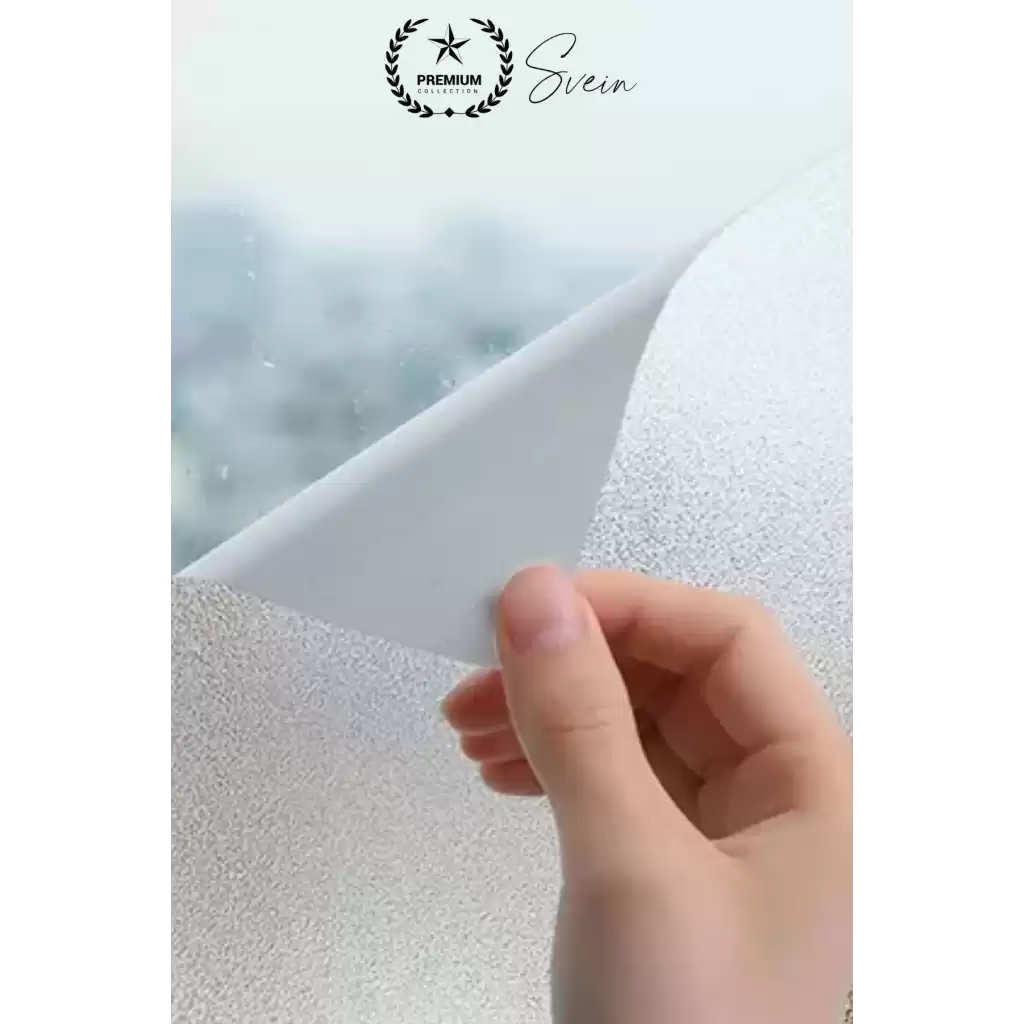 5 Metre x 60 cm Uv Engelleyici Buzlu Cam Filmi İç Göstermeyen Güneş Engelleyen Yapışkan Banyo Ofis