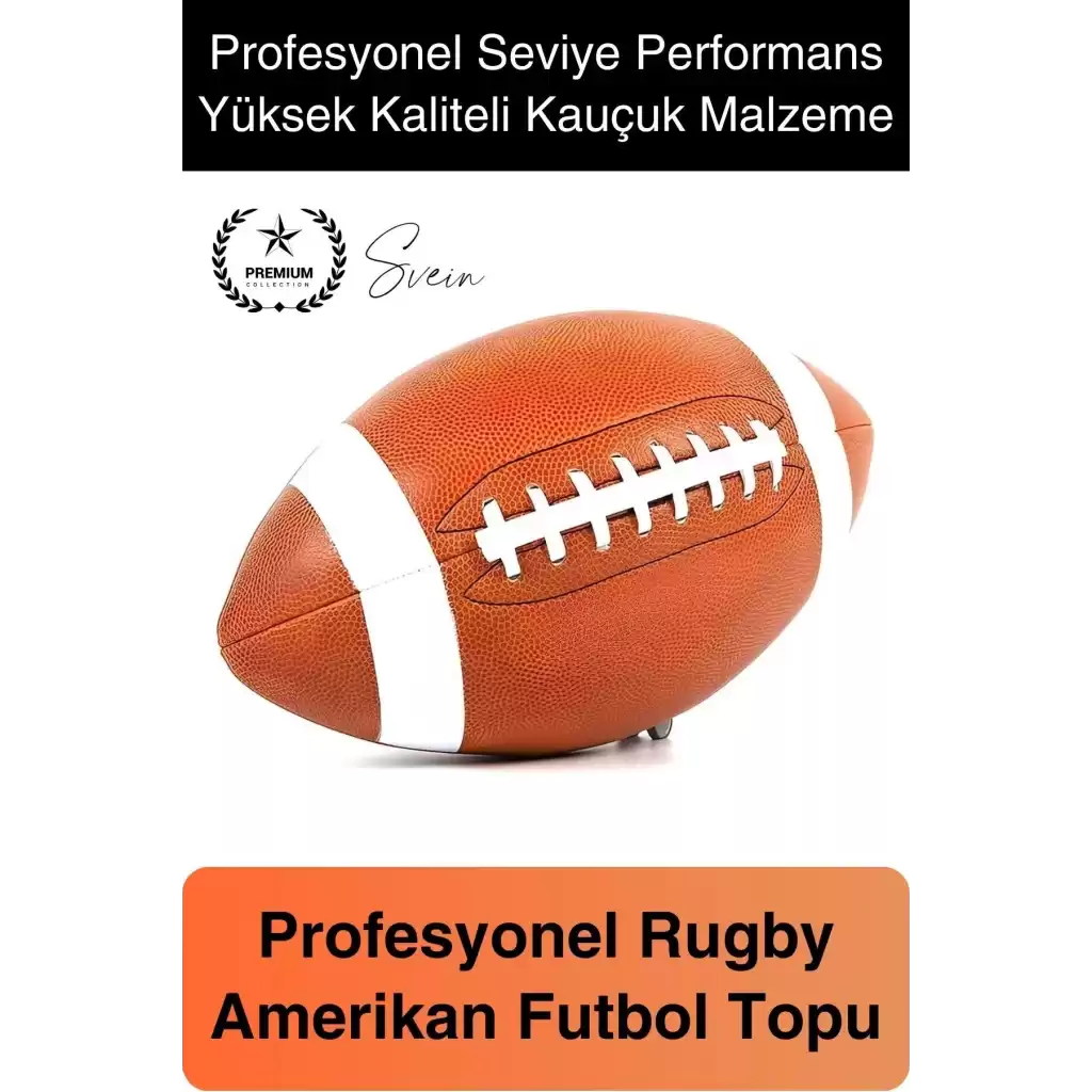 Premium Amerikan Futbol Topu Kauçuk Genç Yetişkin Maç Dikişli Standart Boy Antreman Rugby Spor