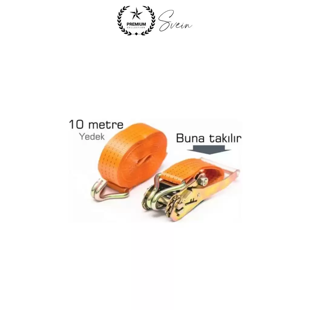 10 mt Spanzet Takımı Cırcırlı Yük Gerdirme Kiti Halat Uzun Tekne Kamyon Taşıma Çekme Emniyet Kemer