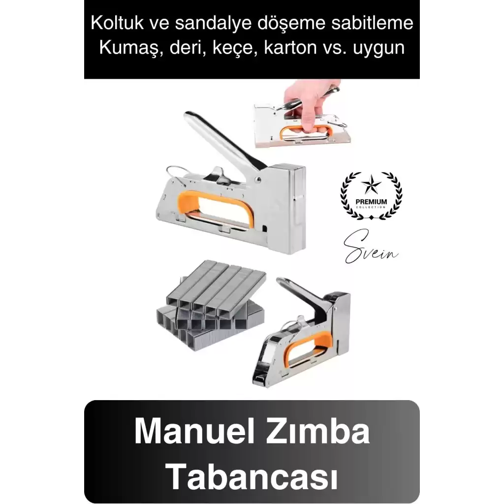 Premium Manuel Çelik Zımba Tabancası Ev Dekorasyon Mobilya Ahşap Çerçeve Çakma Mekanik Sunta Koltuk