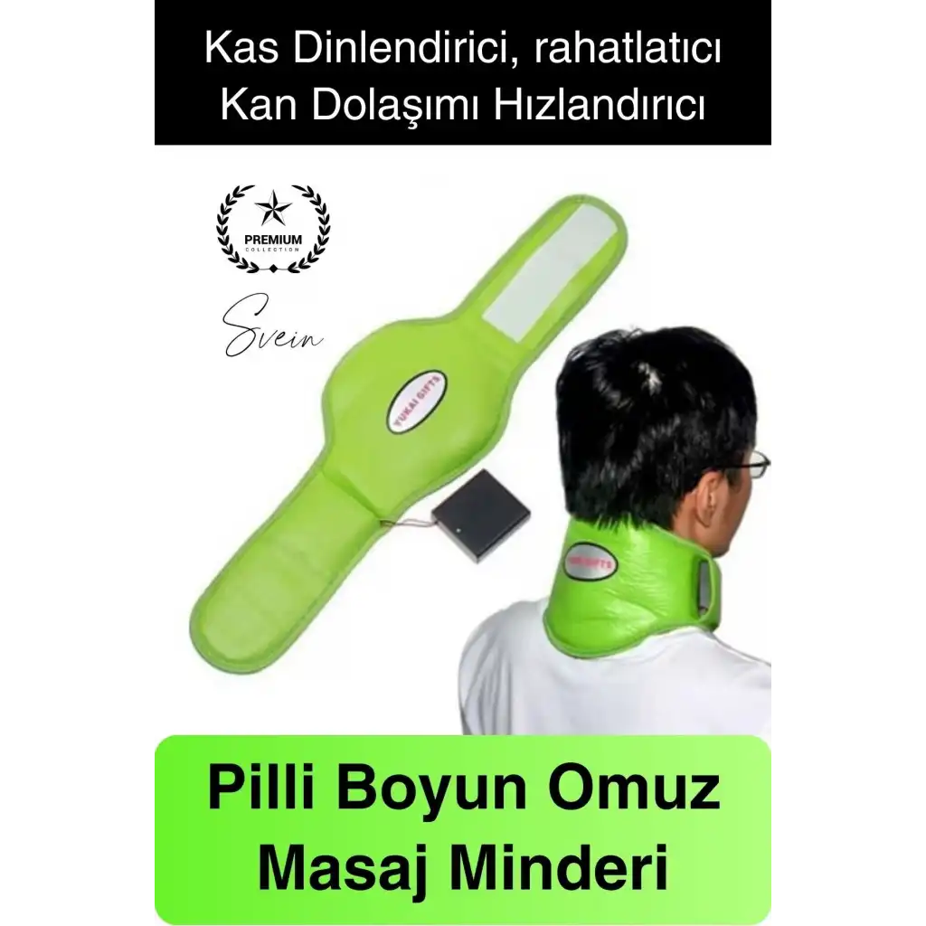 Rahatlatıcı Boyun Masaj Aleti Destek Şiltesi Pilli Cırt Cırt Kitap Okurken Kas Rahatlığı Egzersiz