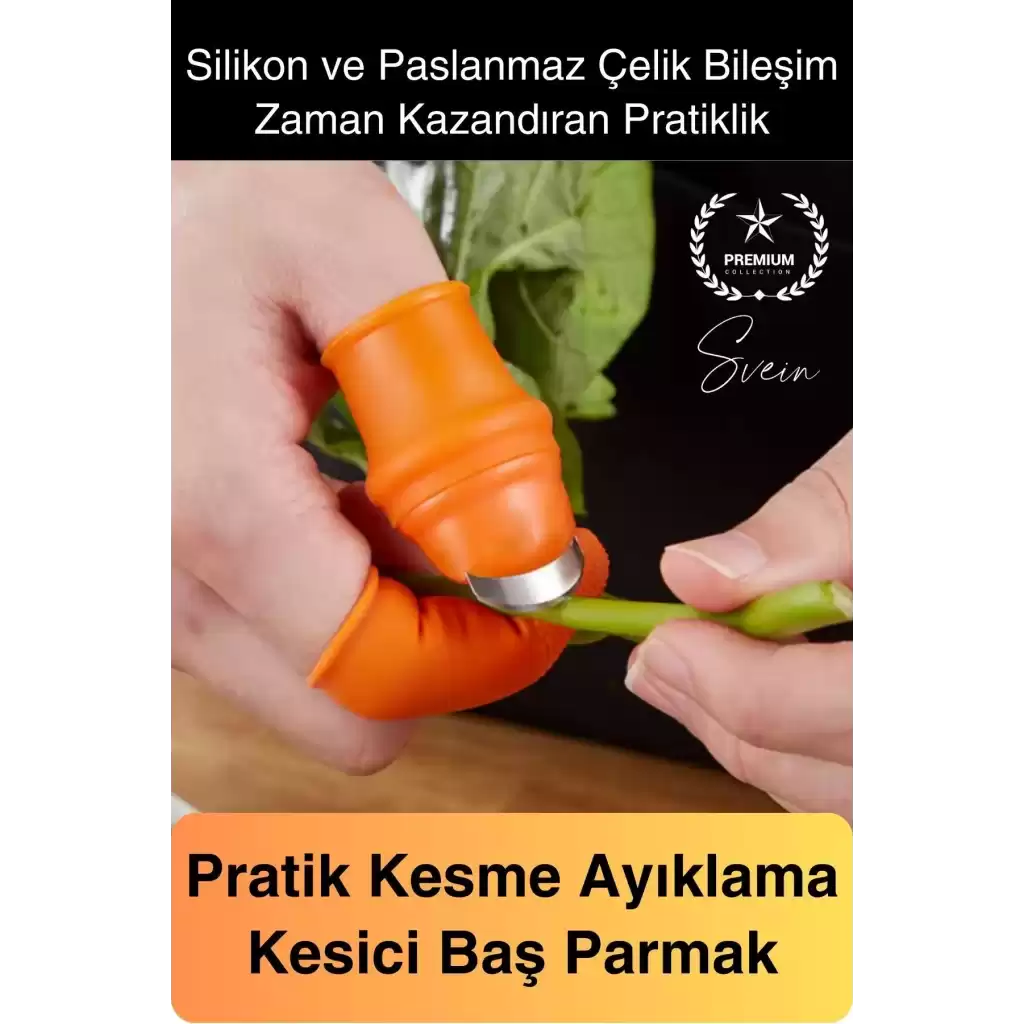 Silikon Baş Parmak Bıçağı Ayırıcı Meyve Sebze Kesme Toplama Aracı Bahçe Bakım Eldiven Bitki Hasat