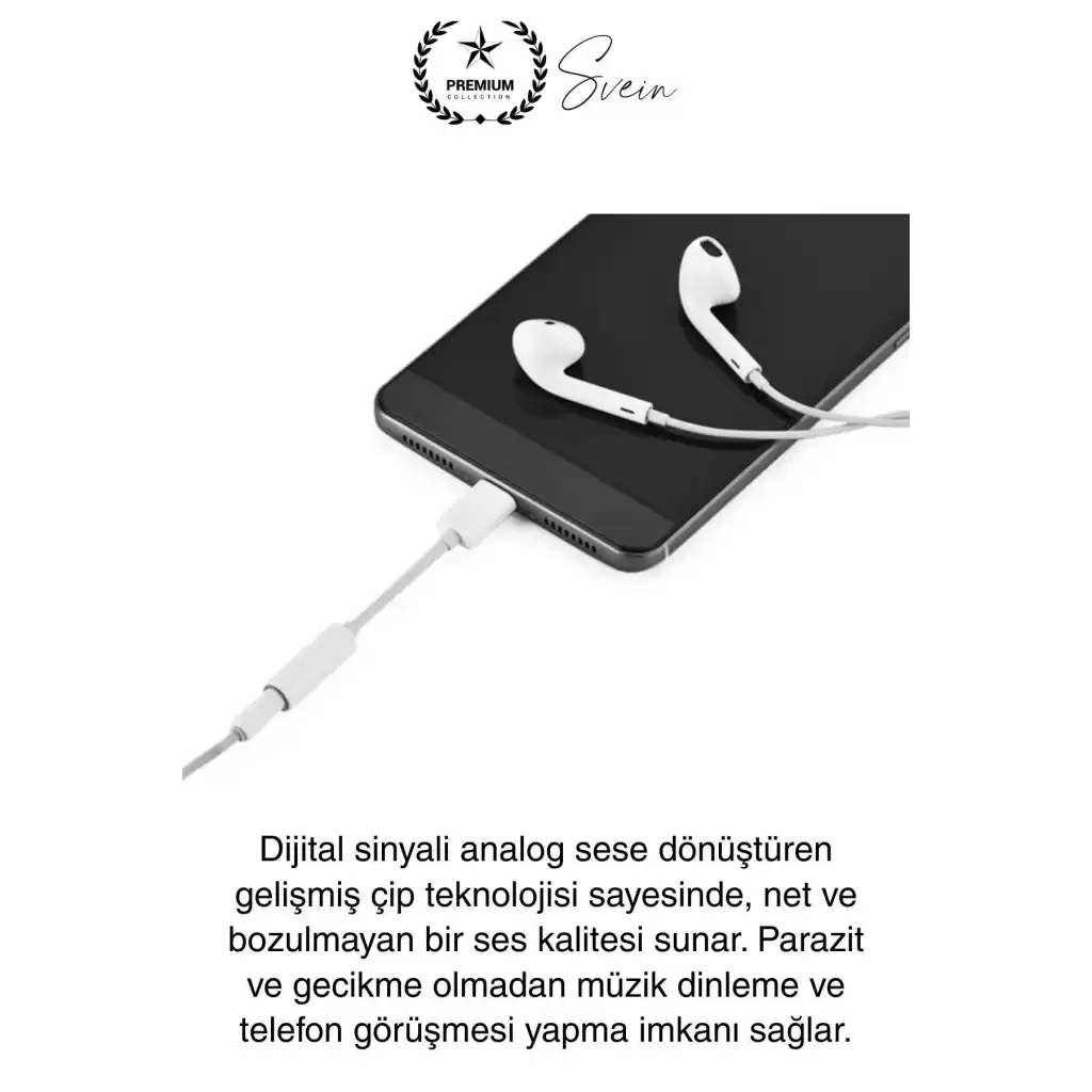 İphone 15-14-13-12-11-X-7-8 Lightning Uyumlu Kablolu Kulaklık Çevirici Tak Çalıştır Aux Dönüştürücü