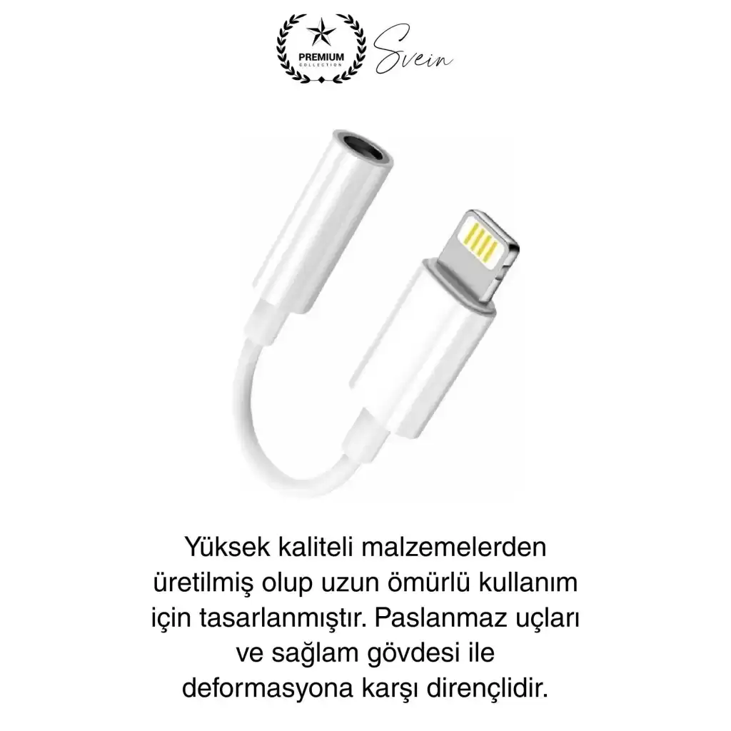 İphone 15-14-13-12-11-X-7-8 Lightning Uyumlu Kablolu Kulaklık Çevirici Tak Çalıştır Aux Dönüştürücü
