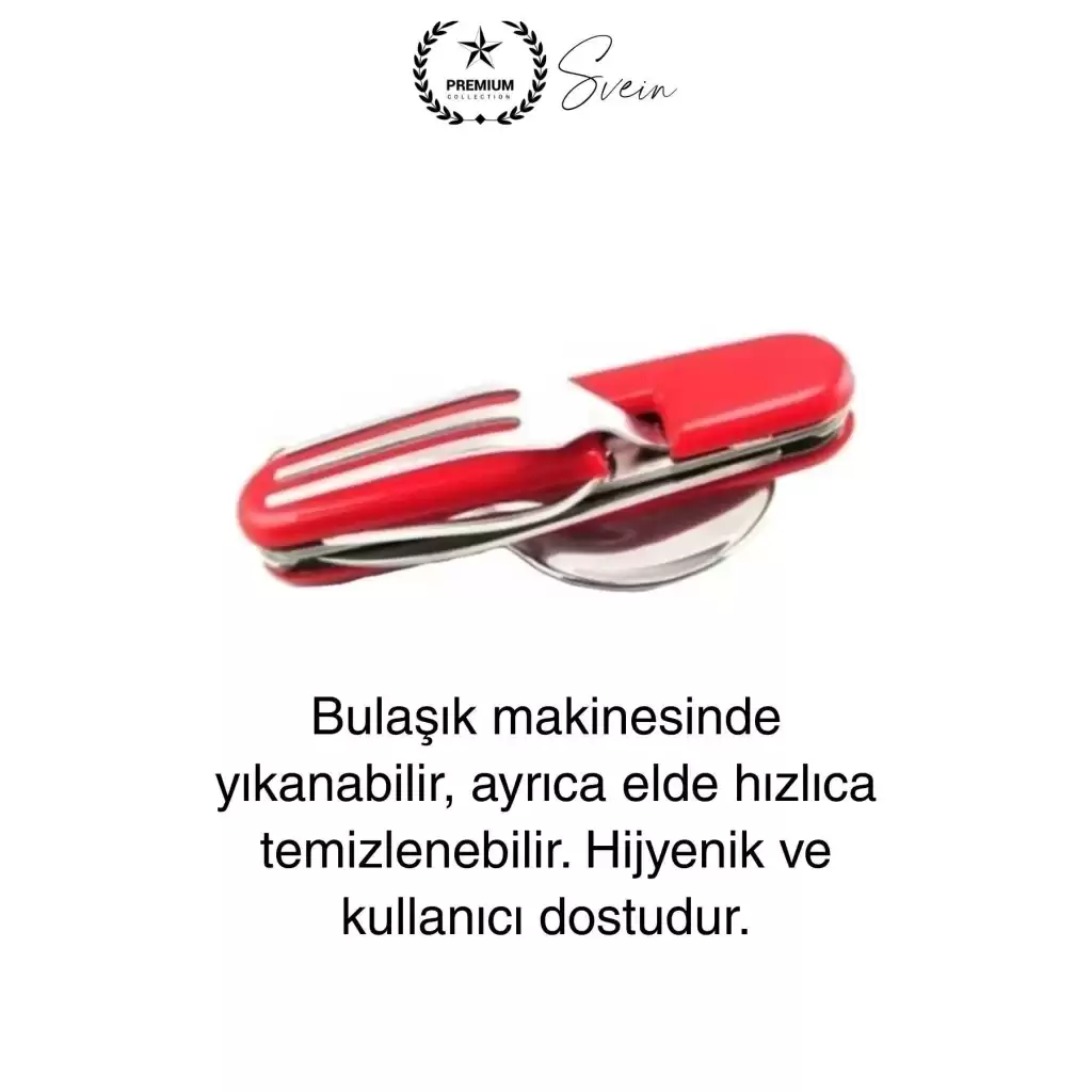 4ü 1 Arada Paslanmaz Çelik Kamp Çatal Bıçak Takımı Seyahat ve Hayatta Kalma Ekipmanı Kumanya Kiti