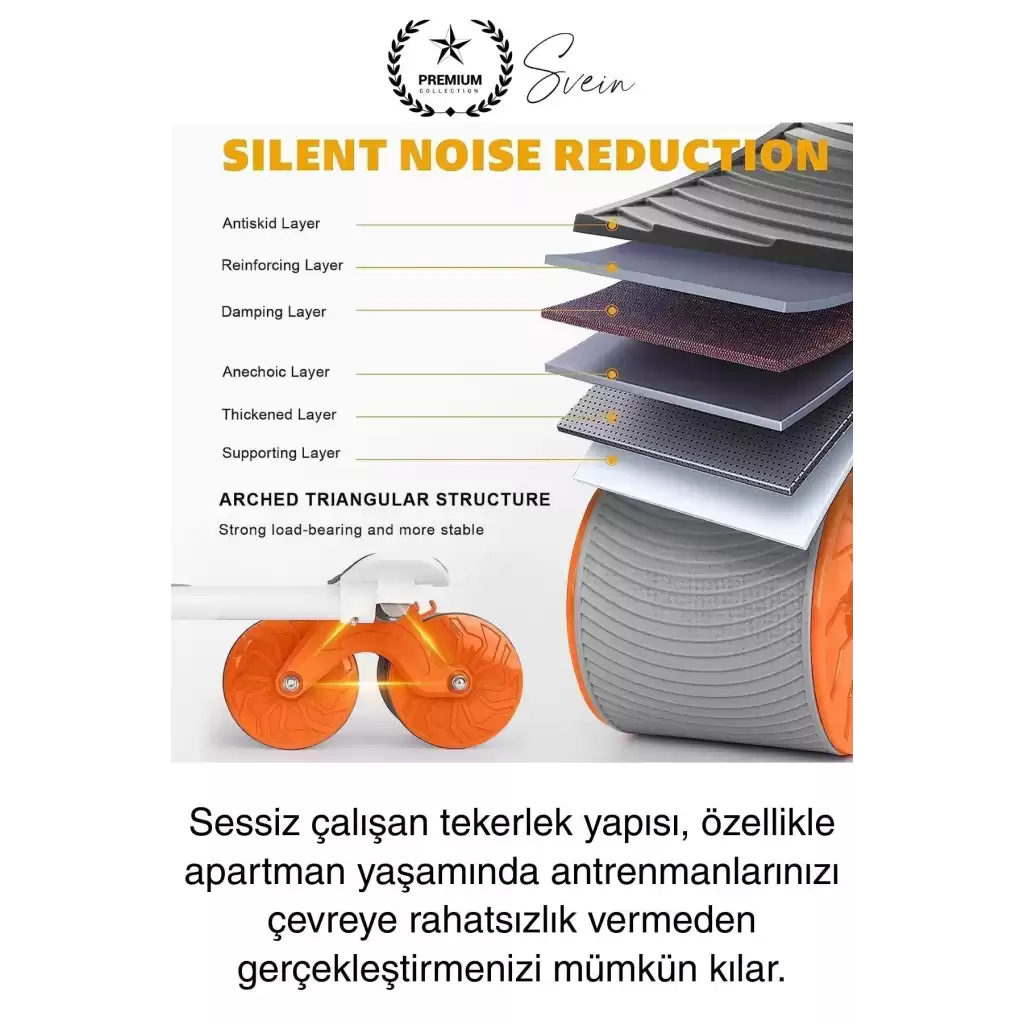 Sessiz Çalışan AB Roller Otomatik Karın Kası Egzersiz Tekeri Geri Tepme Fitness Aleti Ekipmanı